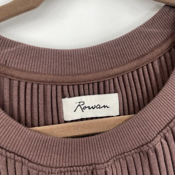 Rowan Size Large Brown Alison Rib Tee Shirt Dress Mini Pockets - Picture 8 of 14